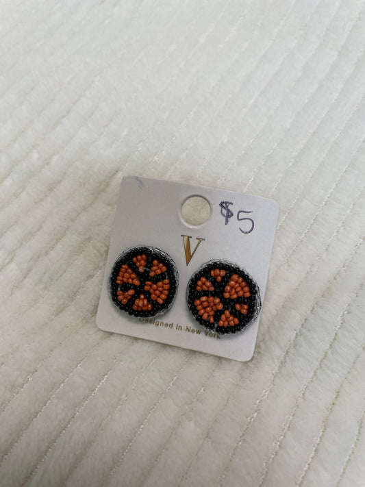 S301 basketball stud earrings