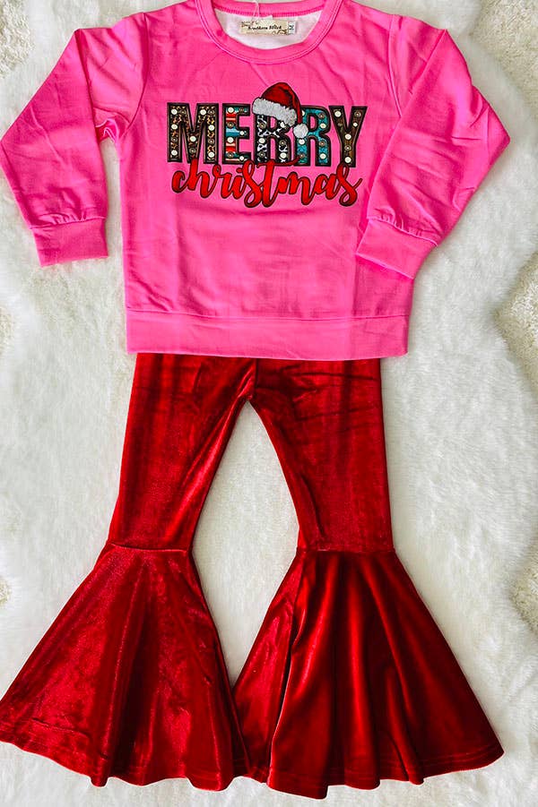 K187 CHRISTMAS Girls pants sets