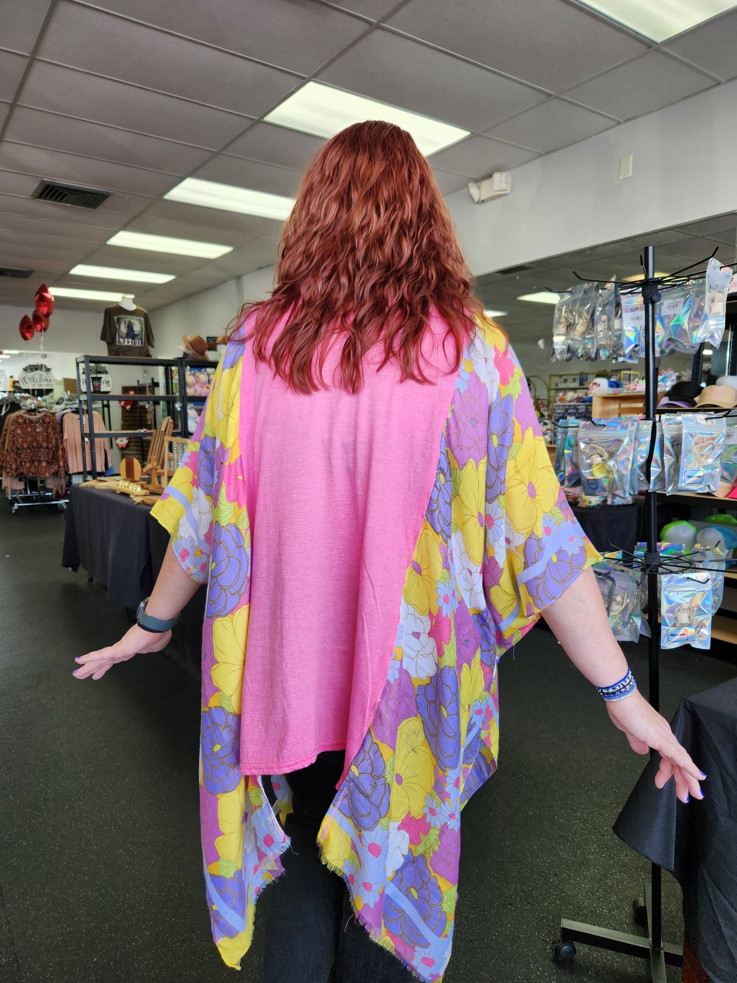 Upcycled Poncho Style Rock & Roll TShirt JJ