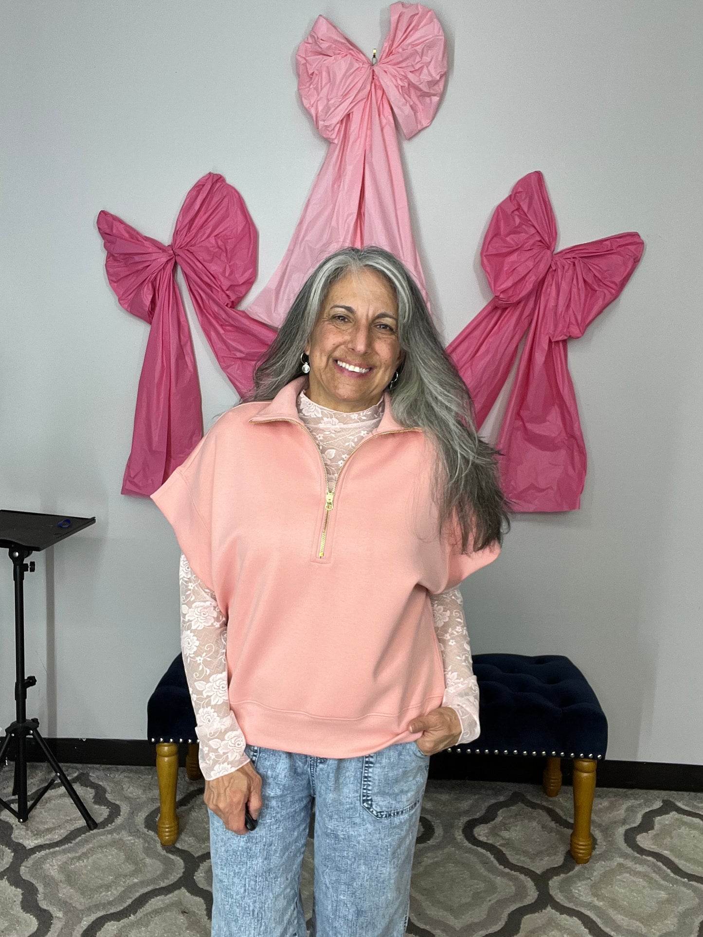 Fancy Floral Lace Mesh Top D1663