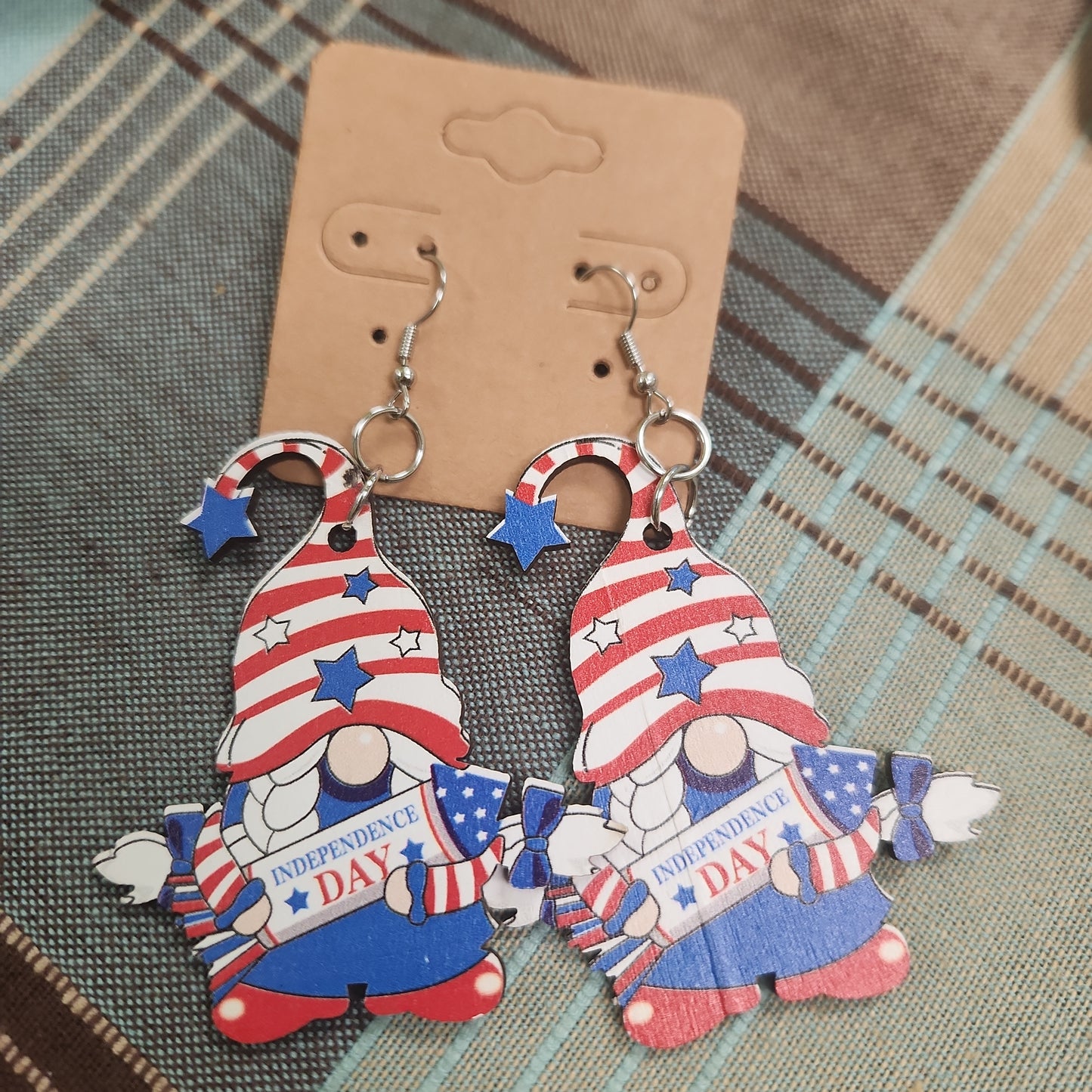 Red & Blue Gnome Earrings JN025