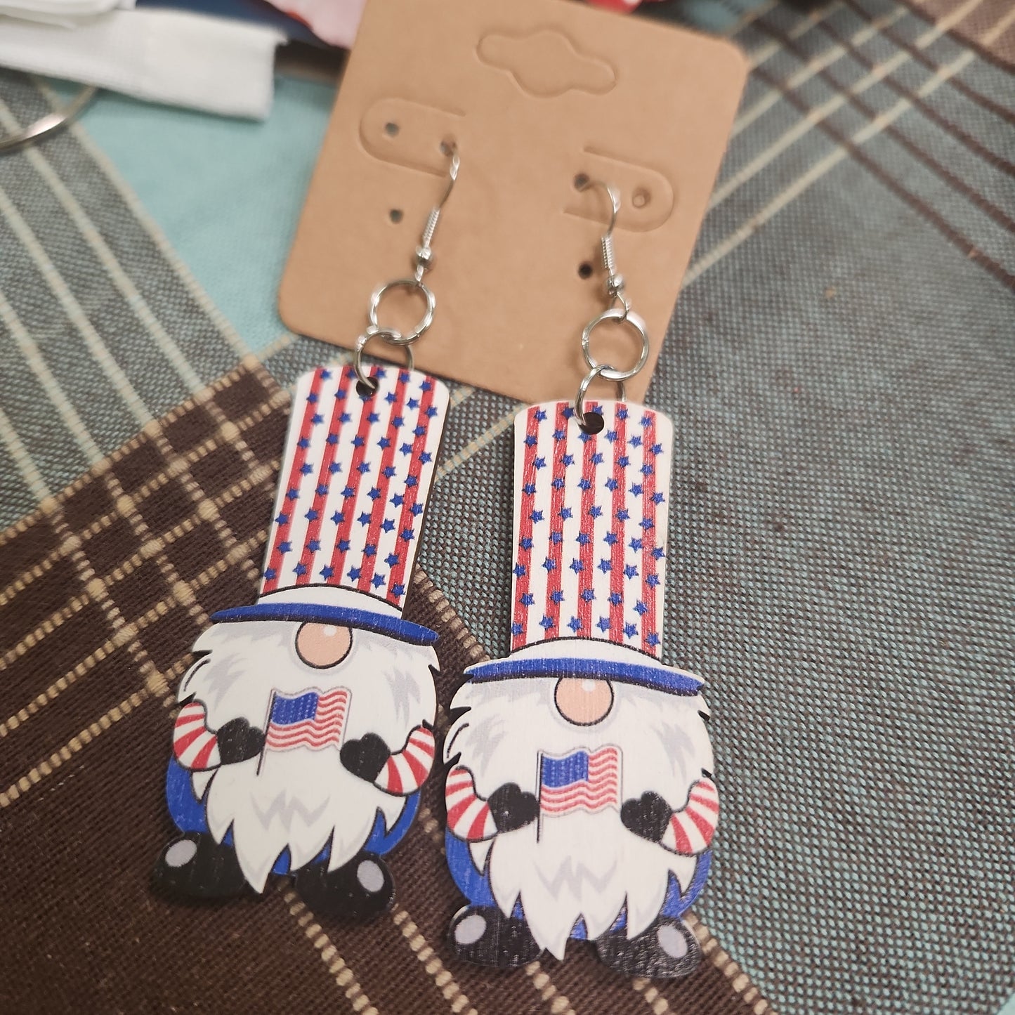 Red & Blue Gnome Earrings JN025