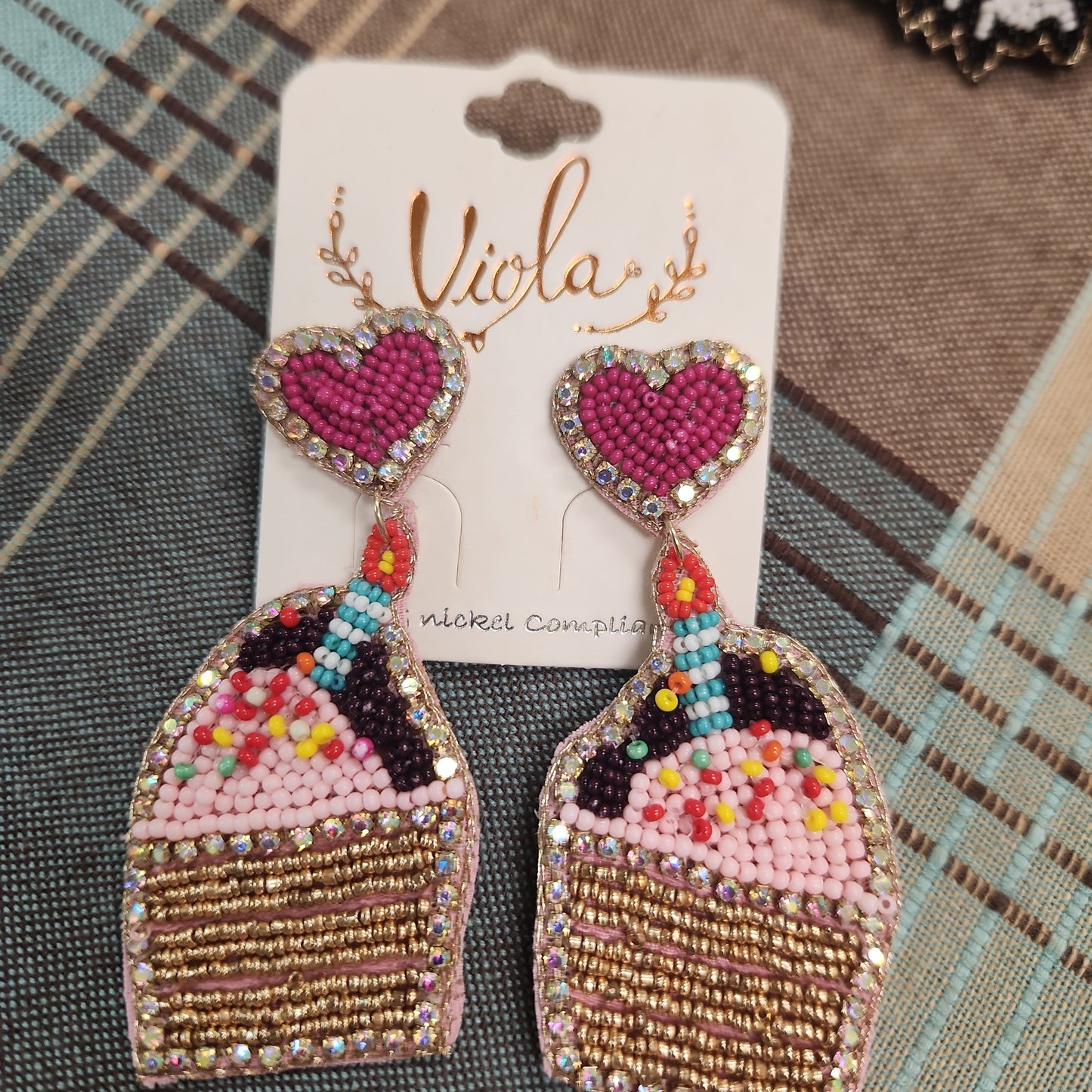 Birthday cupcake earrings JN404