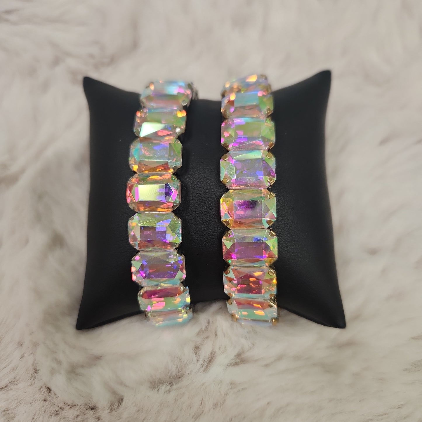 Chunky AB Crystal Stretch Bracelet JN427
