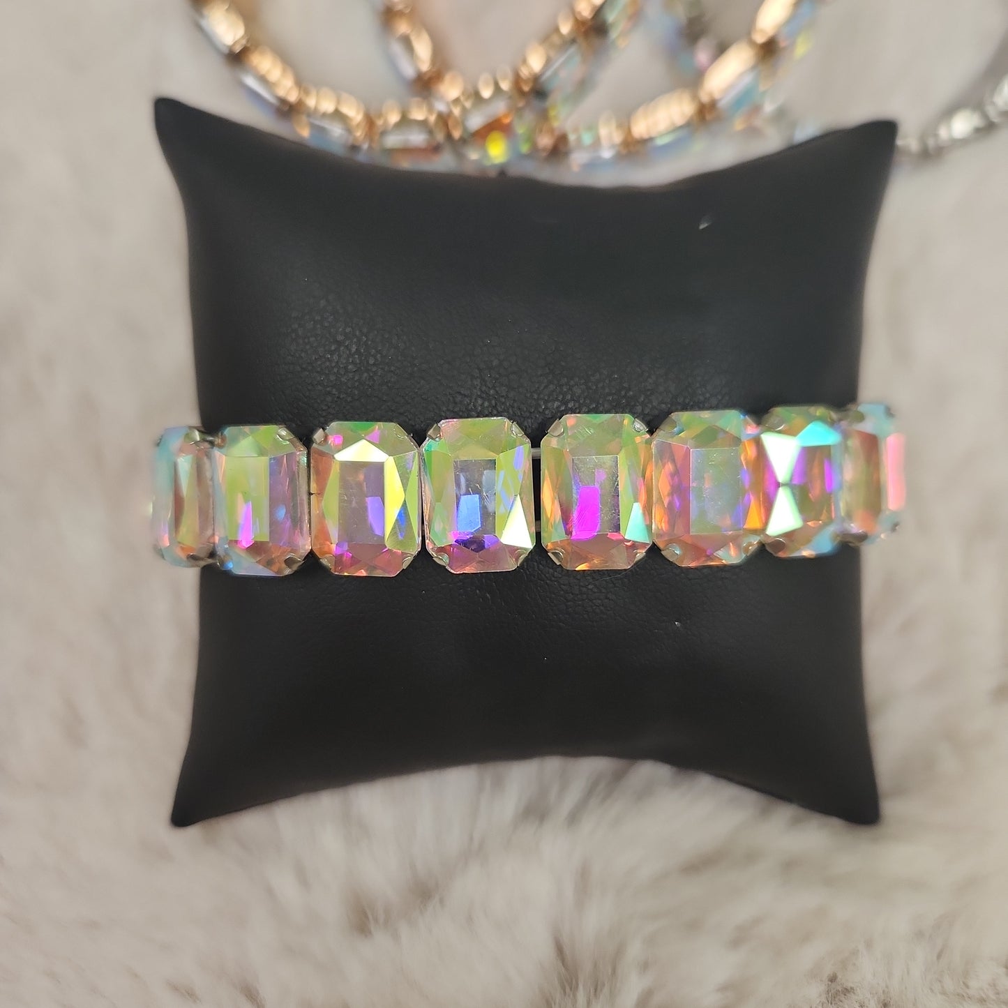 Chunky AB Crystal Stretch Bracelet JN427