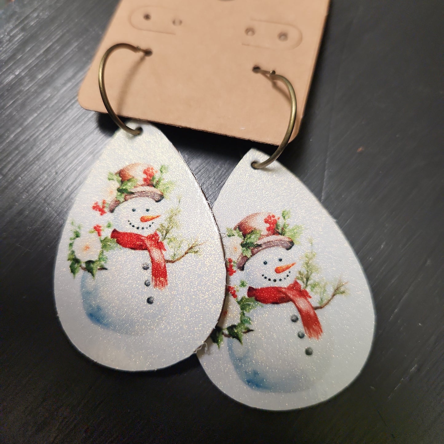 Floral snowman Earrings JC133