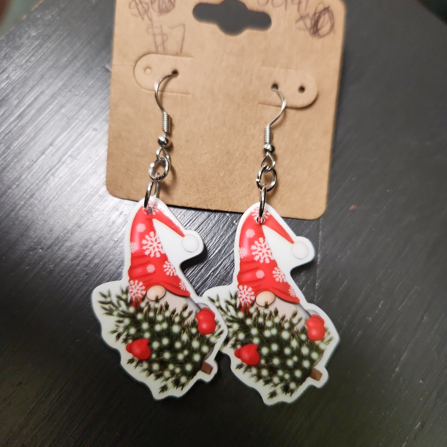 Christmas tree gnome Earrings JC141