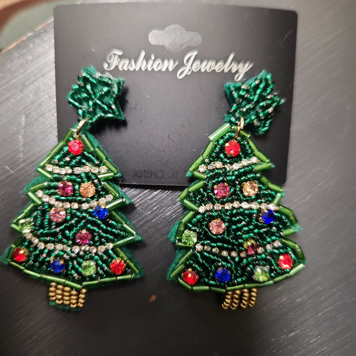 Color beaded tree Earrings JC157