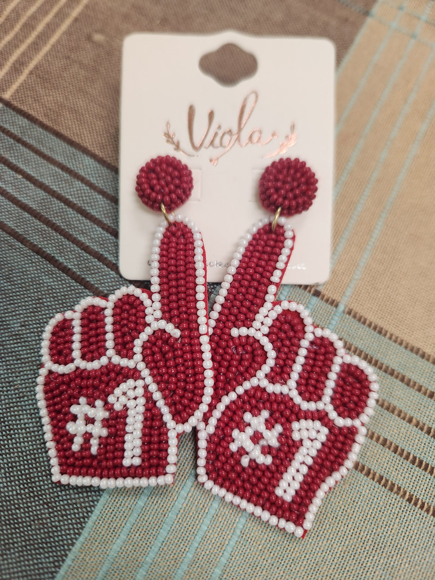 #1 Fan Beaded Earrings JN400