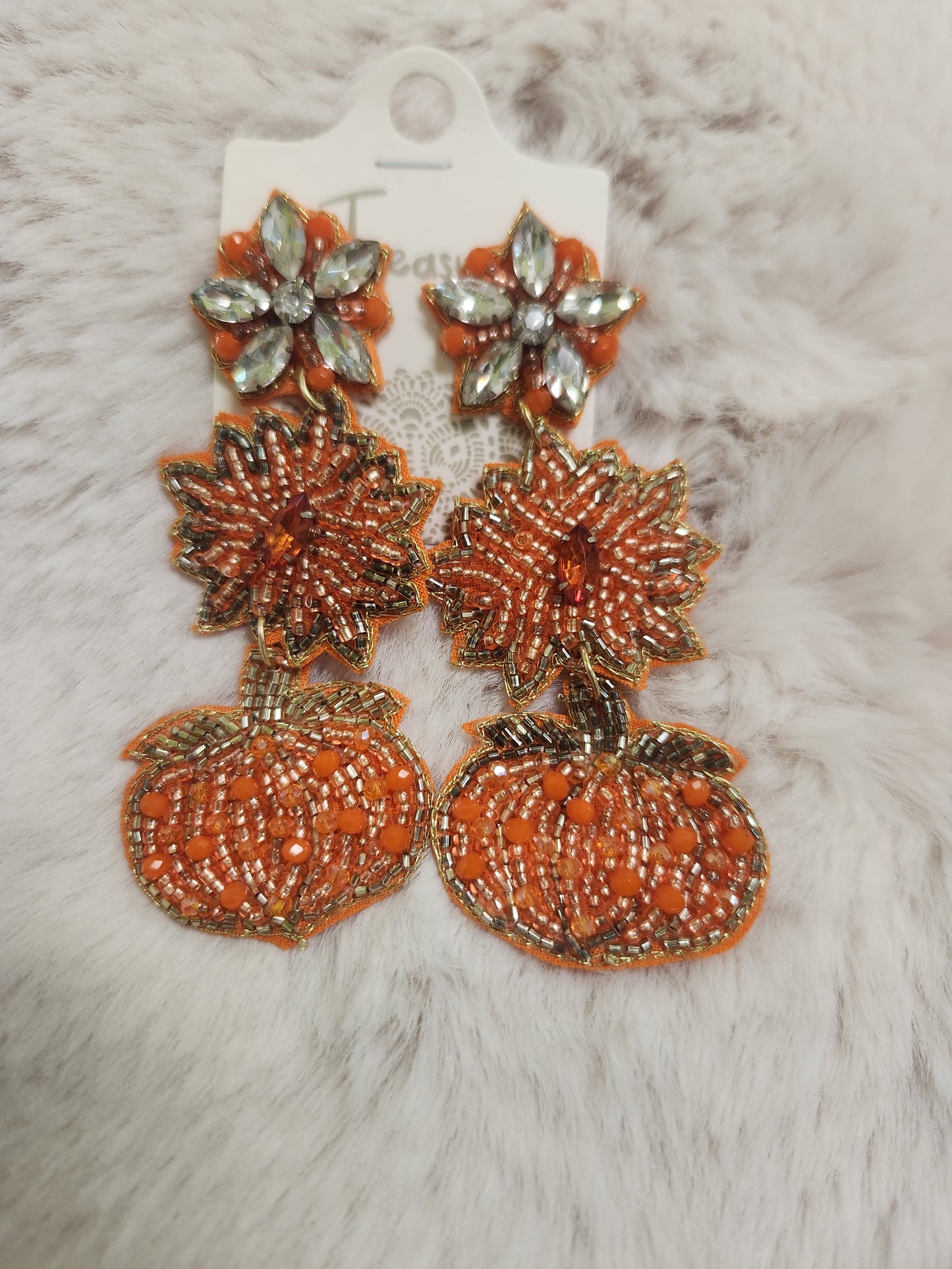Fall Trio Beaded Earrings JR255