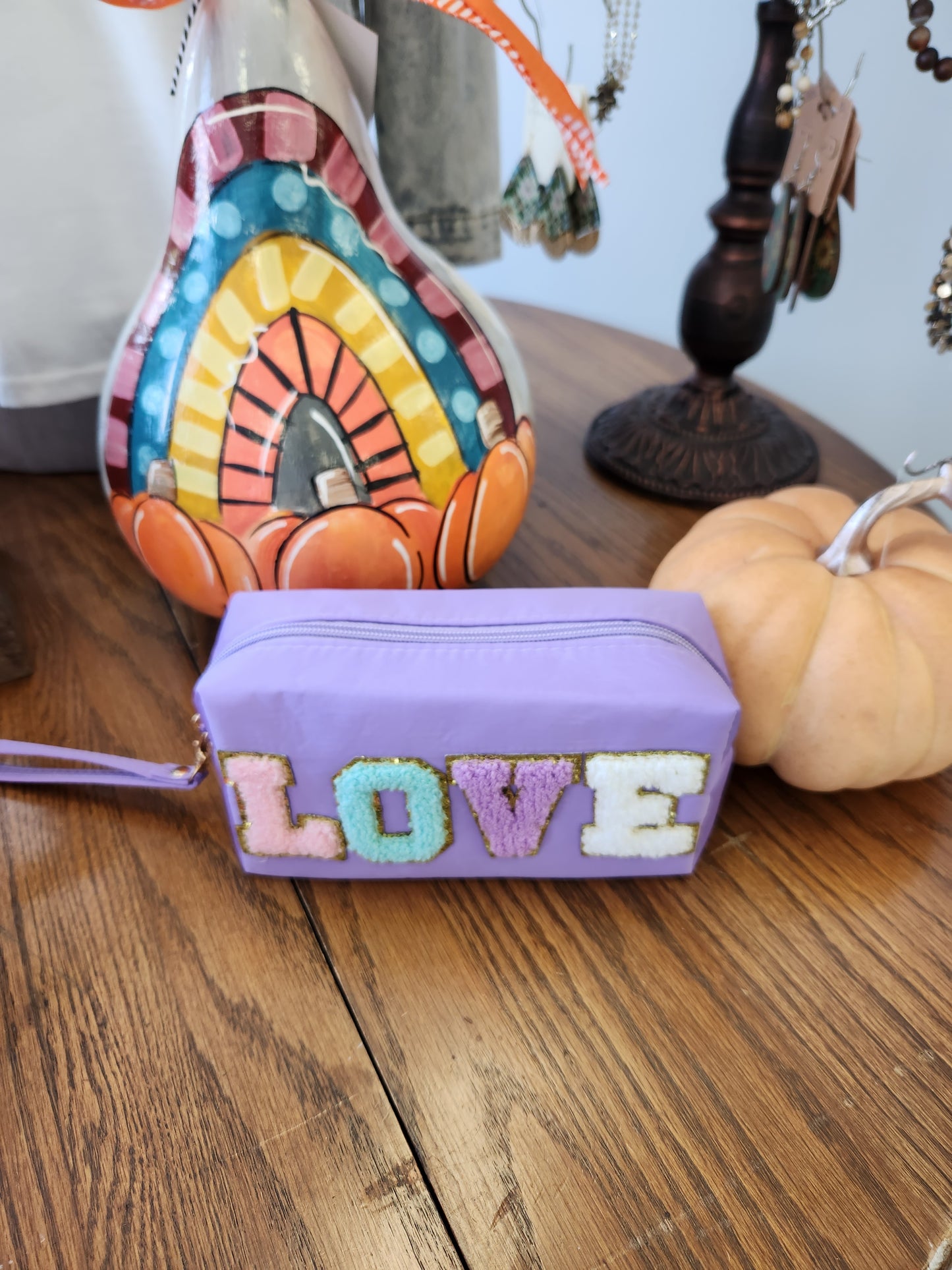 LOVE Chenille Patch Bag J026