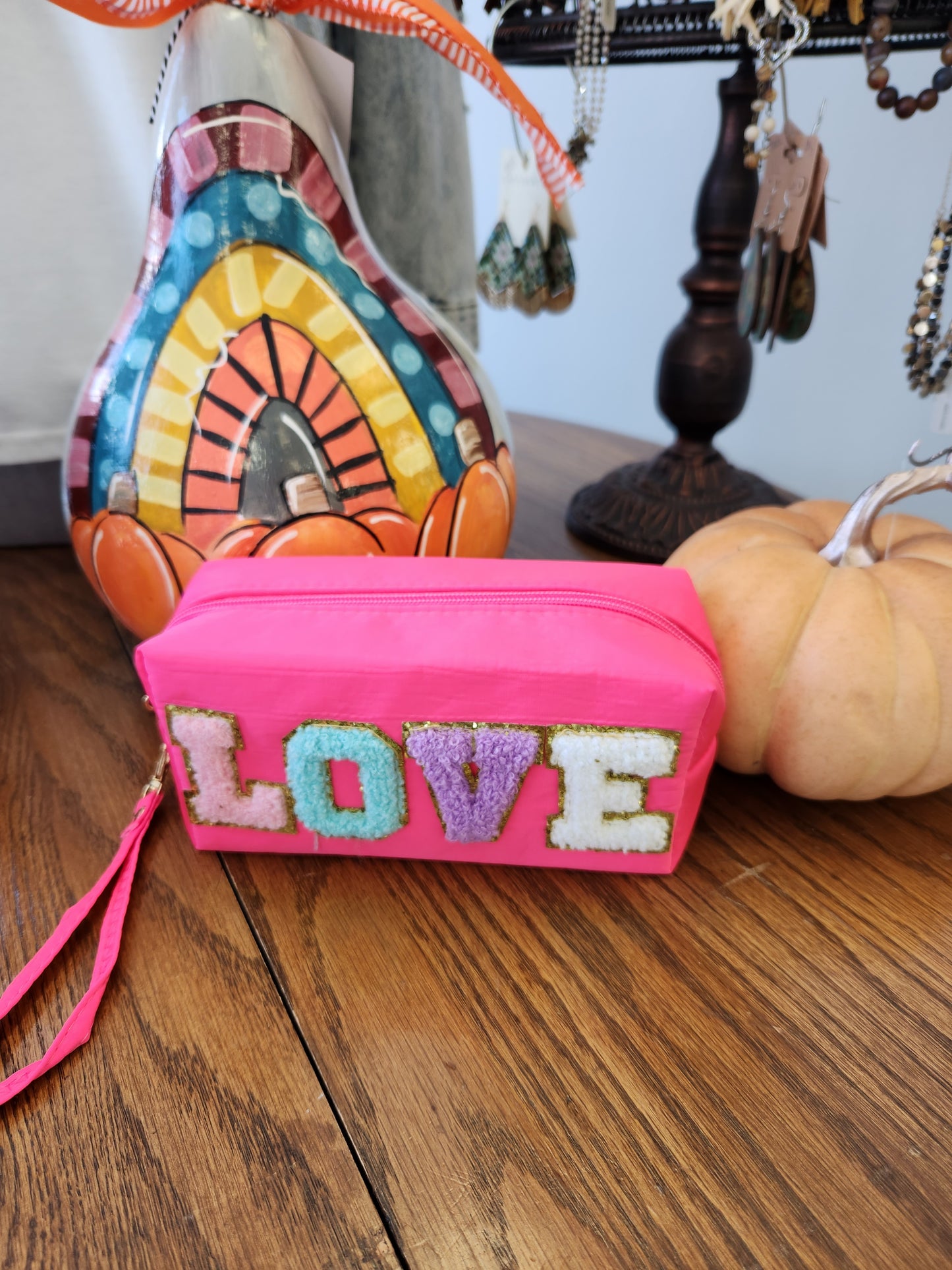 LOVE Chenille Patch Bag J026