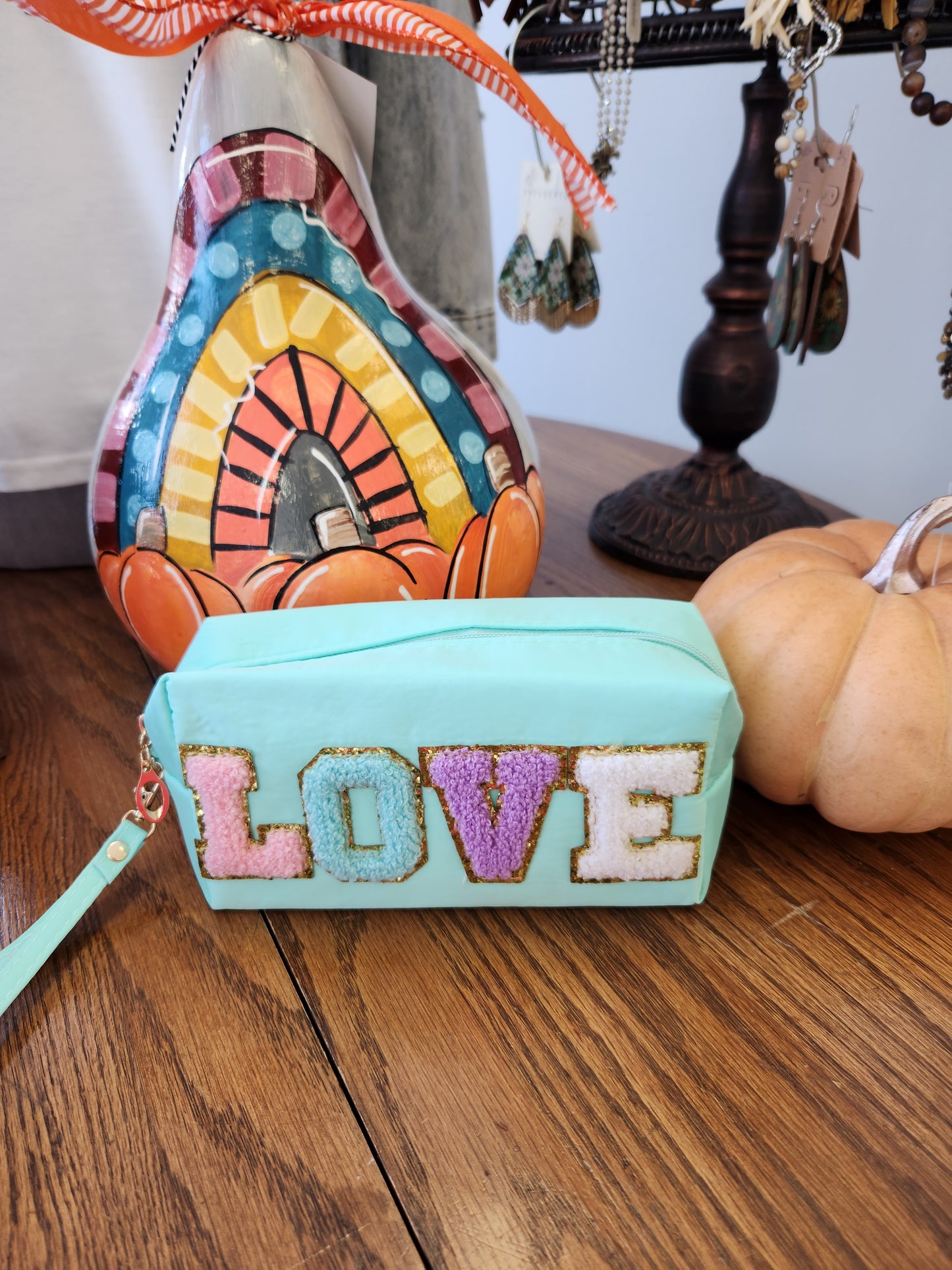 LOVE Chenille Patch Bag J026