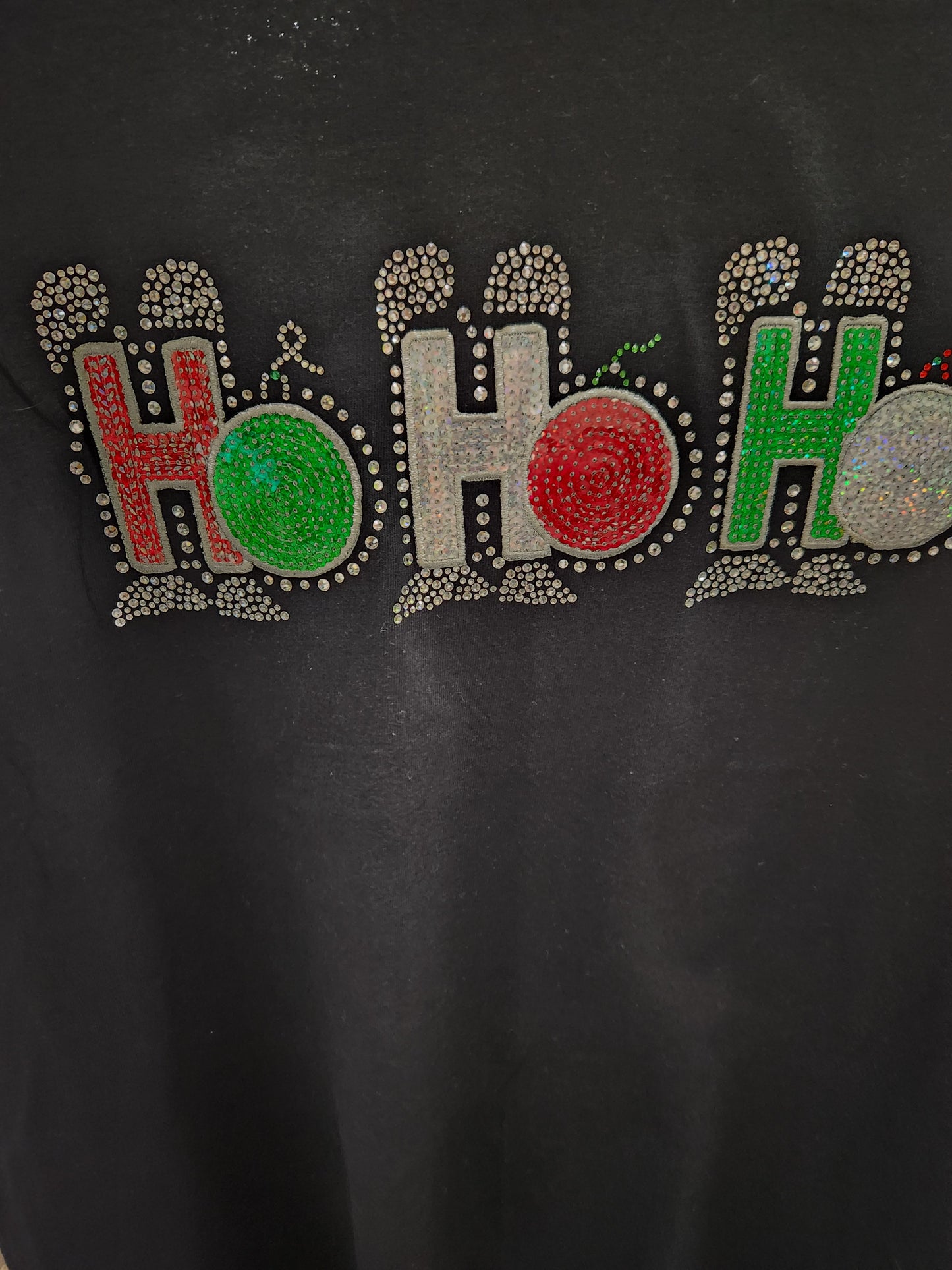 HOHOHO Rhinestone Christmas Shirt CP304