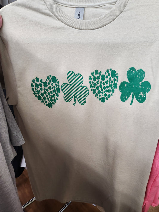 $10 Lucky Shamrock Hearts & Clovers T Shirts CP529