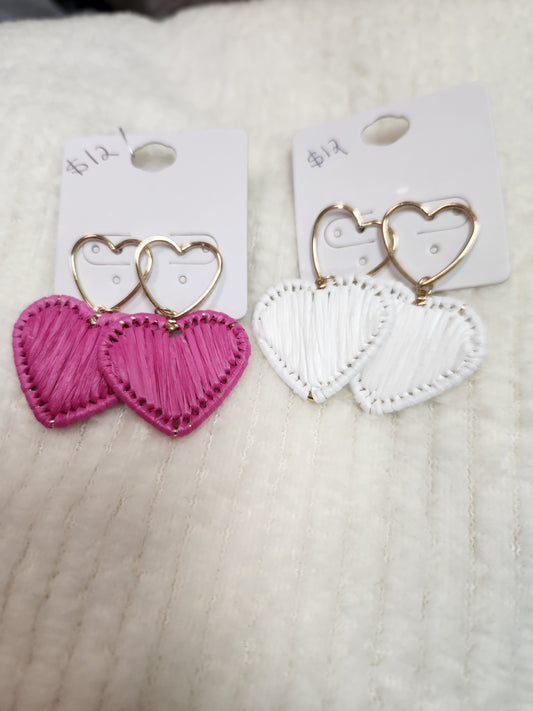 JV457 Double Hearts Earrings