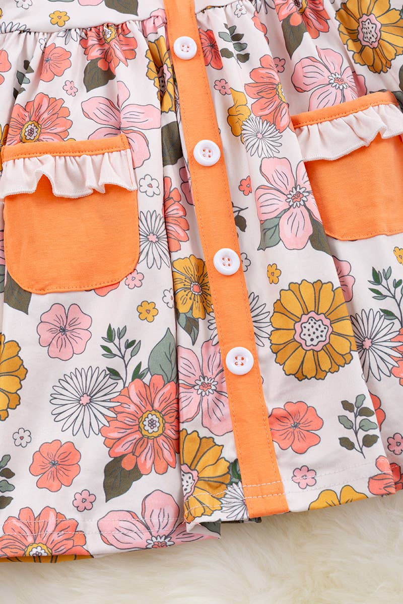 K140 Fallish Floral Print Dress