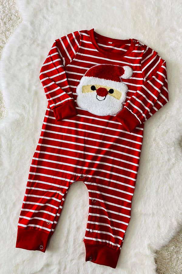 K182 Christmas santa patch romper