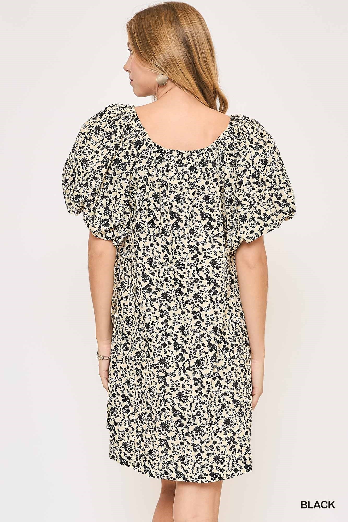 Umgee Floral Babydoll Dress P488