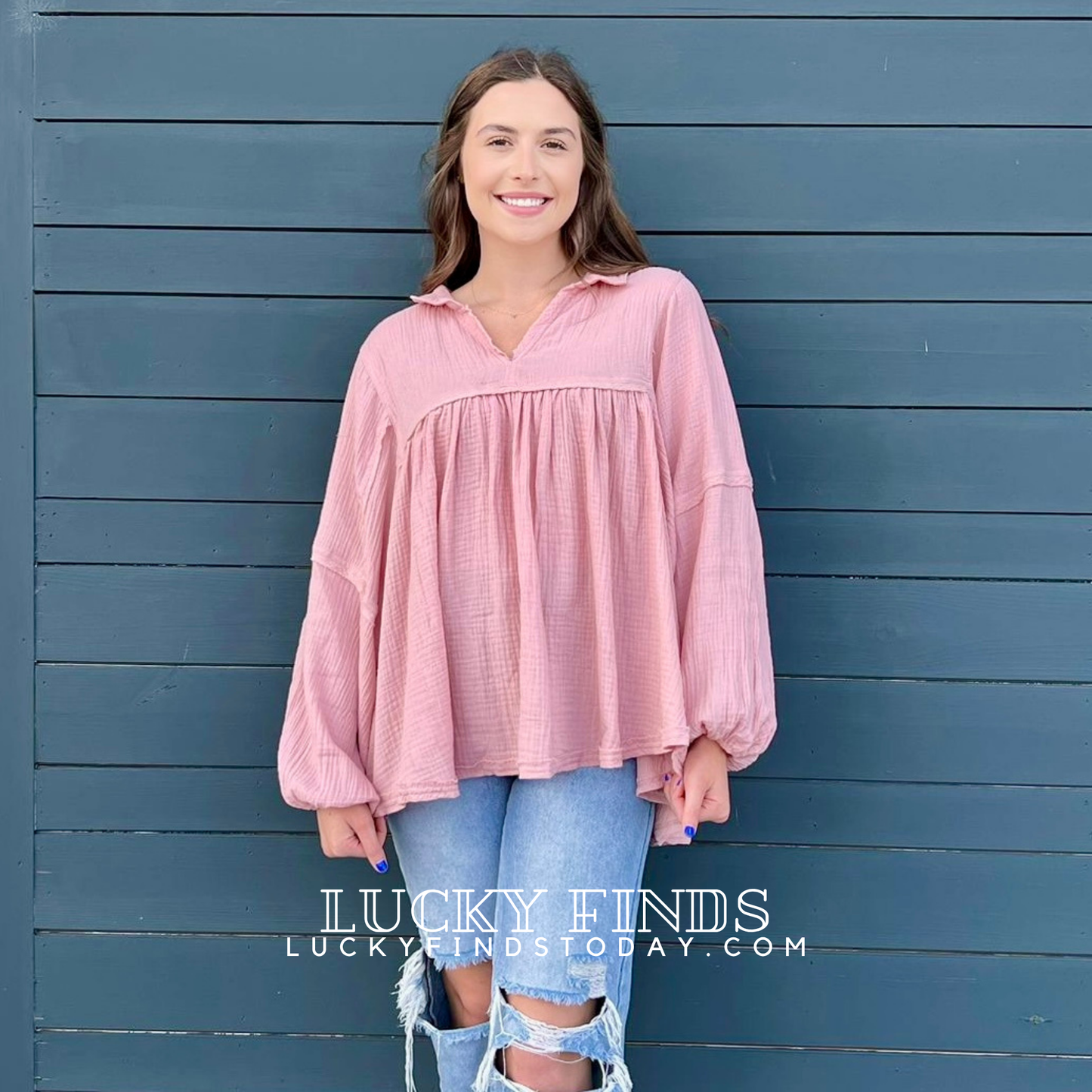 NYC Oversized Babydoll Top 9018
