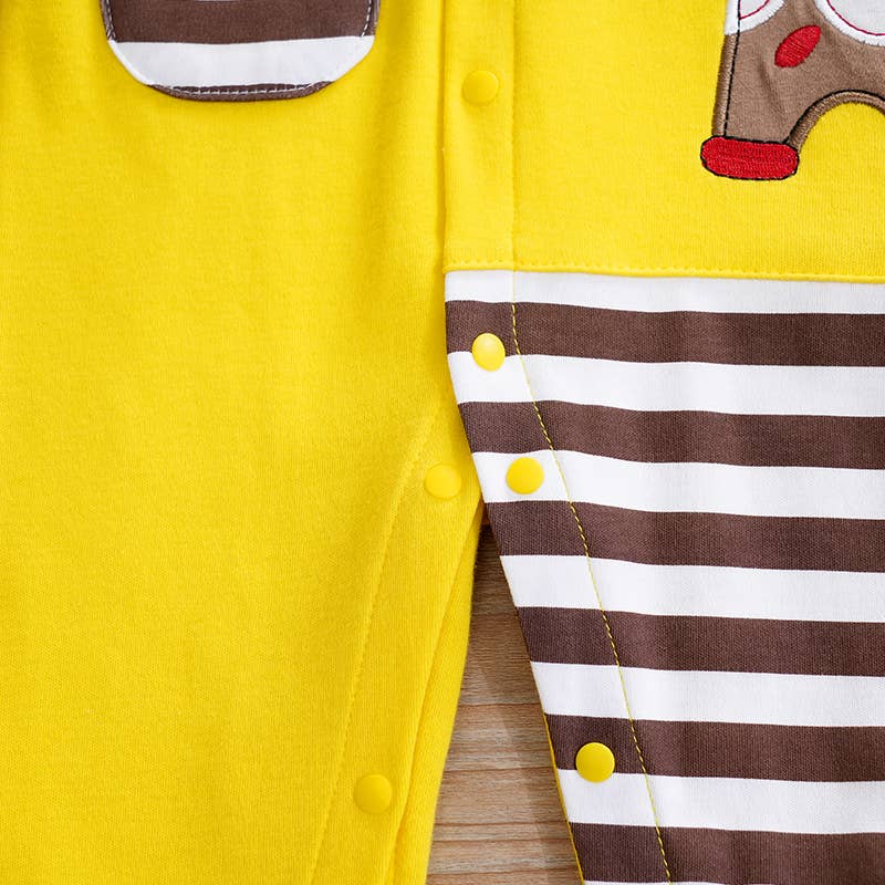 K133 Baby Giraffe Embroidery Jumpsuit