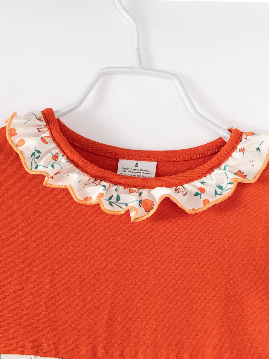 K150 Pumpkin Ruffle Pant Set