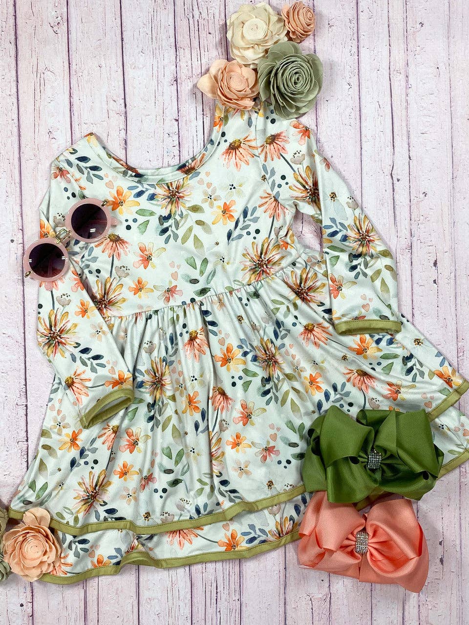 K162 Wildflowers Double Twirl Dress