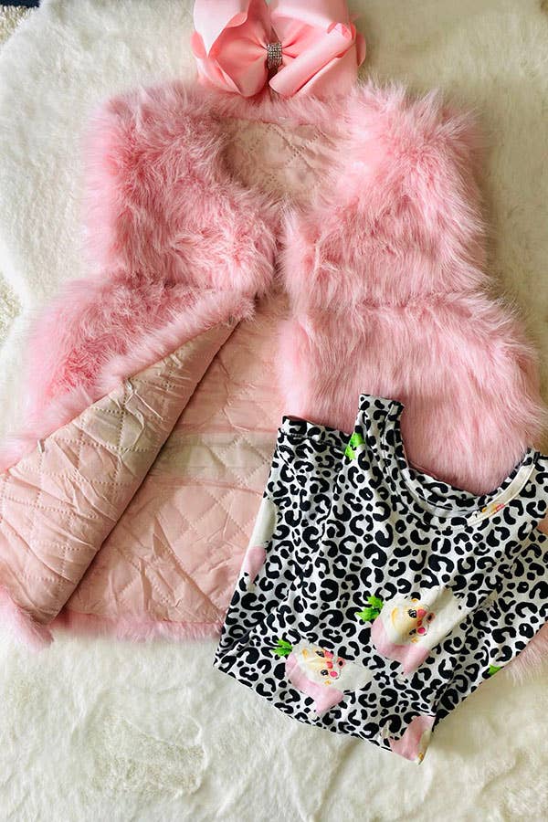 K184 Santas leopard girls dress