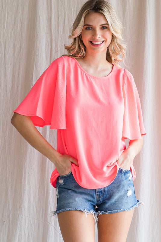 Cute Bell Sleeves Top 8117
