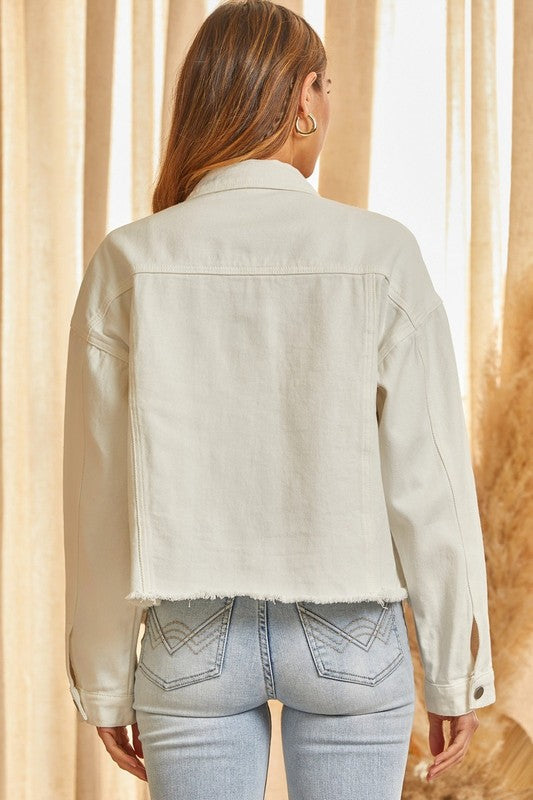 Cute Rhinestone Denim Jacket 8165