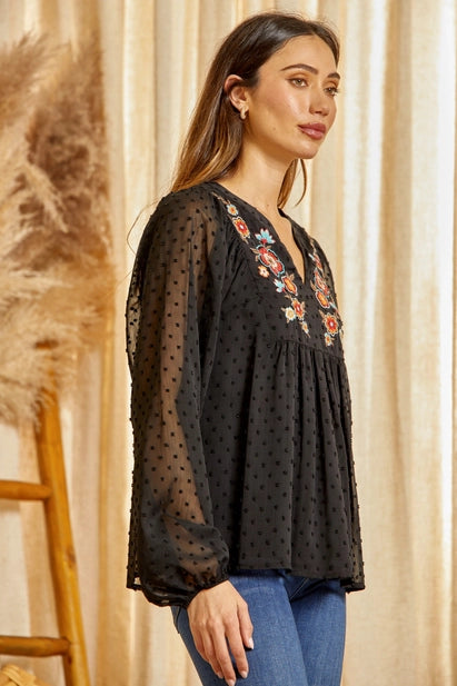 Palm Beach Babydoll Top 8189