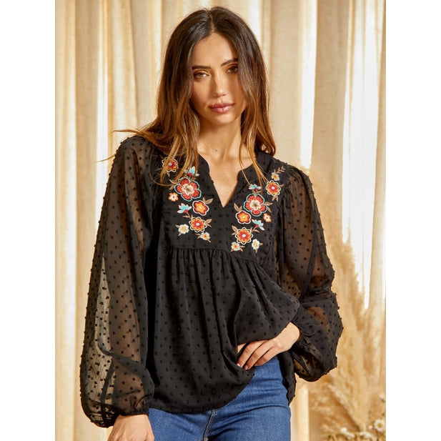 Palm Beach Babydoll Top 8189