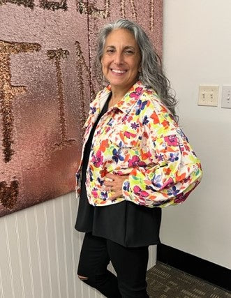 Fun Floral Corduroy Jacket 8191