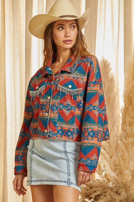 Cute Curvy Rhinestone Jacket 8234 Final Sale