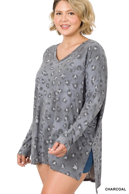 Comfy Jungle Curvy Top 8264