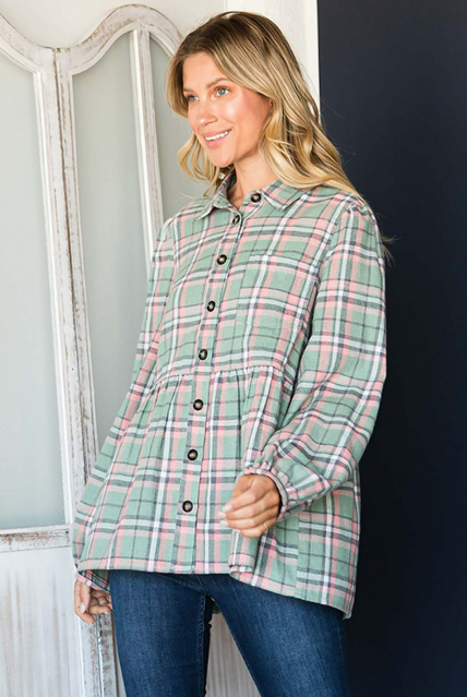 Nancy's Cute Babydoll Shacket 8279