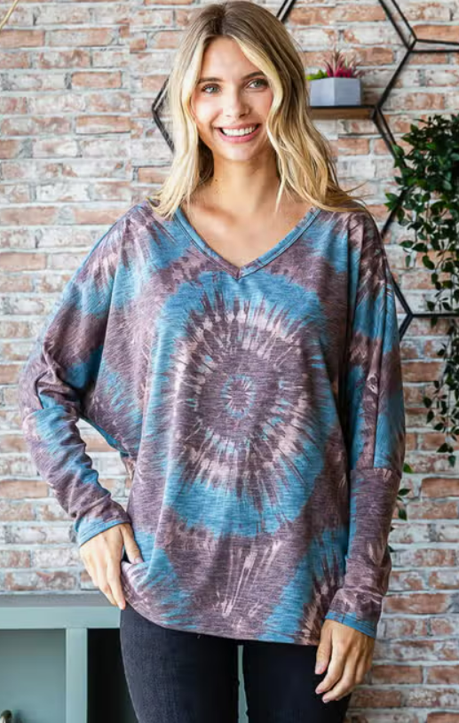 Kensie Tie Dye Top 8298