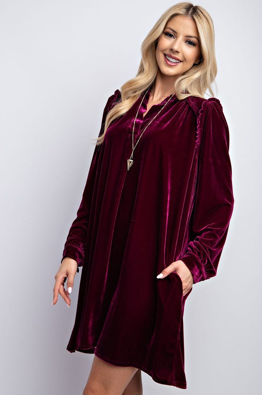Fancy Easel Velvet Dress 8335