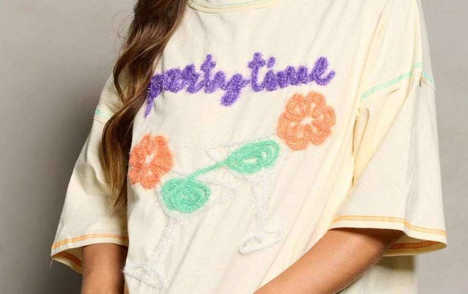 Party Time Graphic Top 8570 Final Sale