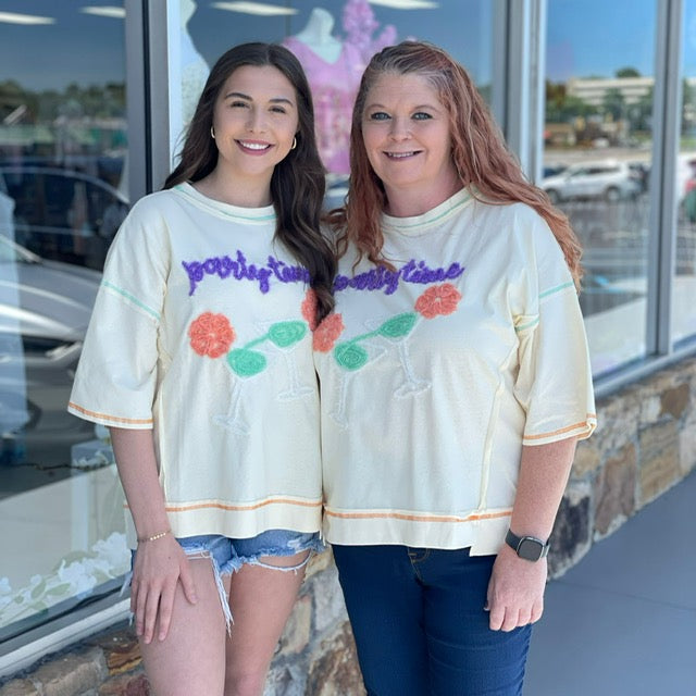 Party Time Graphic Top 8570 Final Sale