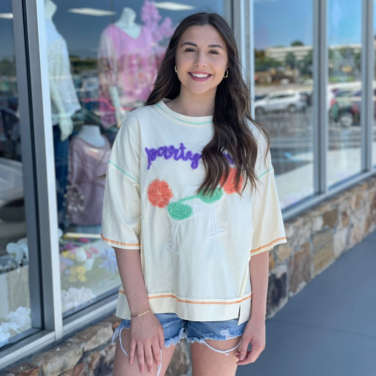 Party Time Graphic Top 8570 Final Sale