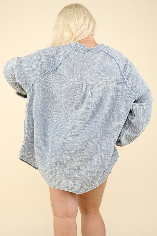 Comfy Casual Crinkle Top 8584