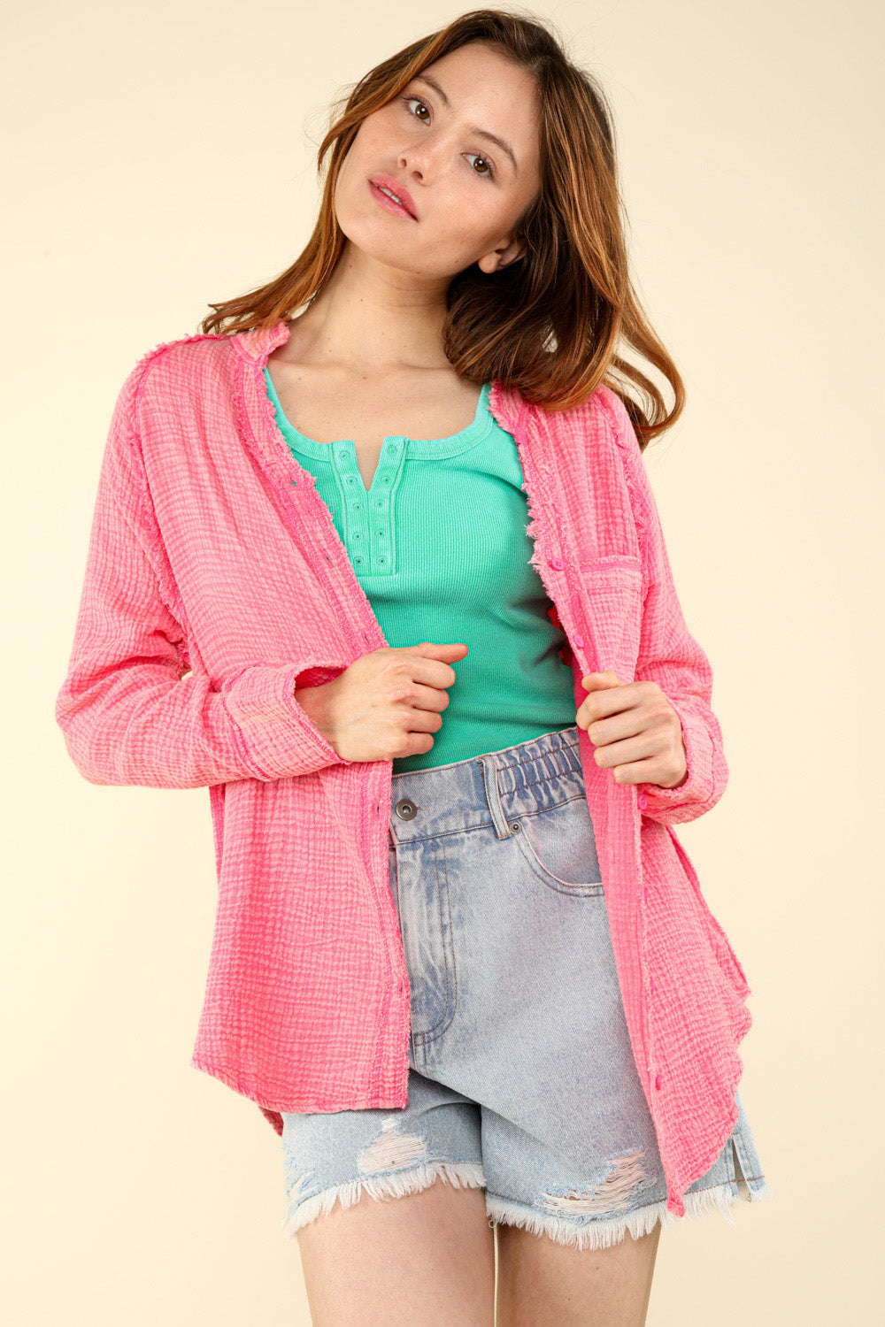 Comfy Casual Crinkle Top 8584