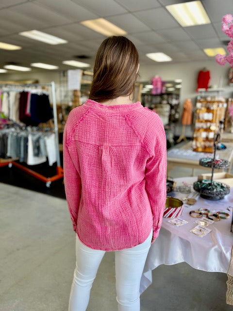 Comfy Casual Crinkle Top 8584