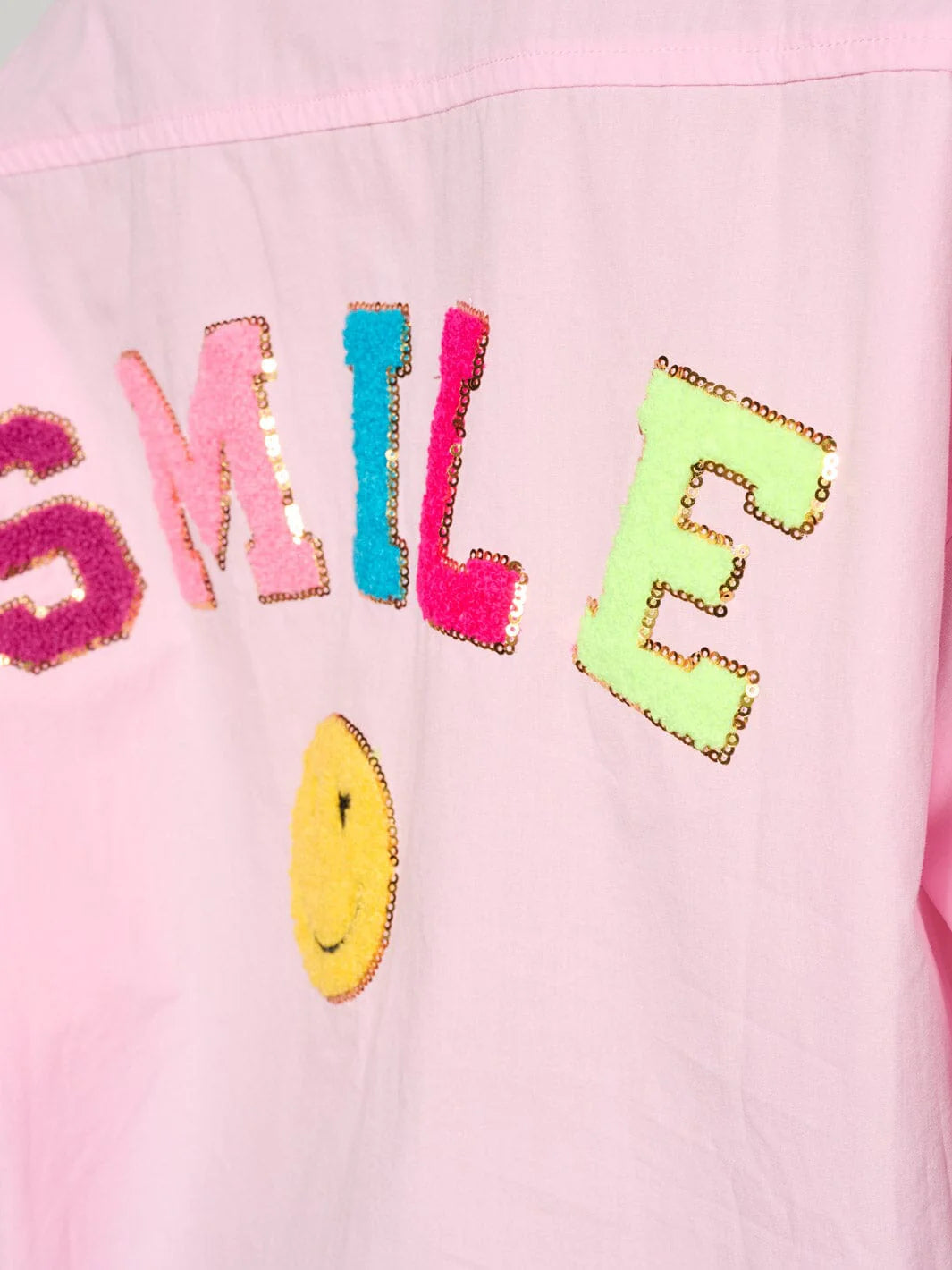 Lovely Smiley Sequin Shirt 8588 Final Sale
