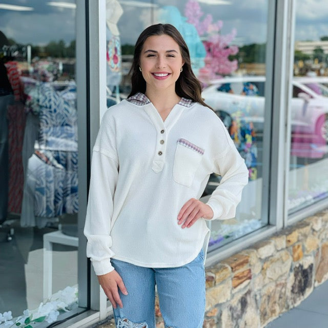 Michelle's Contrast Hoodie 8619
