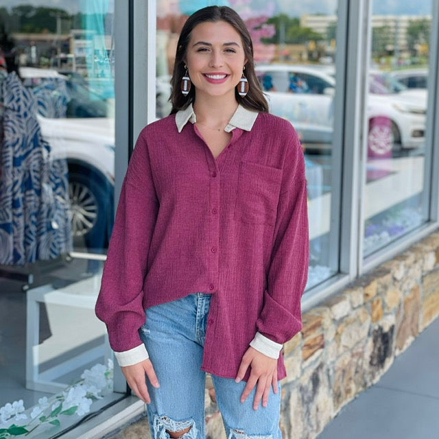 Madison Crinkle Top 8621 Final Sale