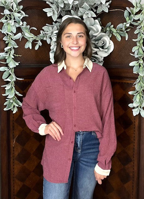 Madison Crinkle Top 8621 Final Sale