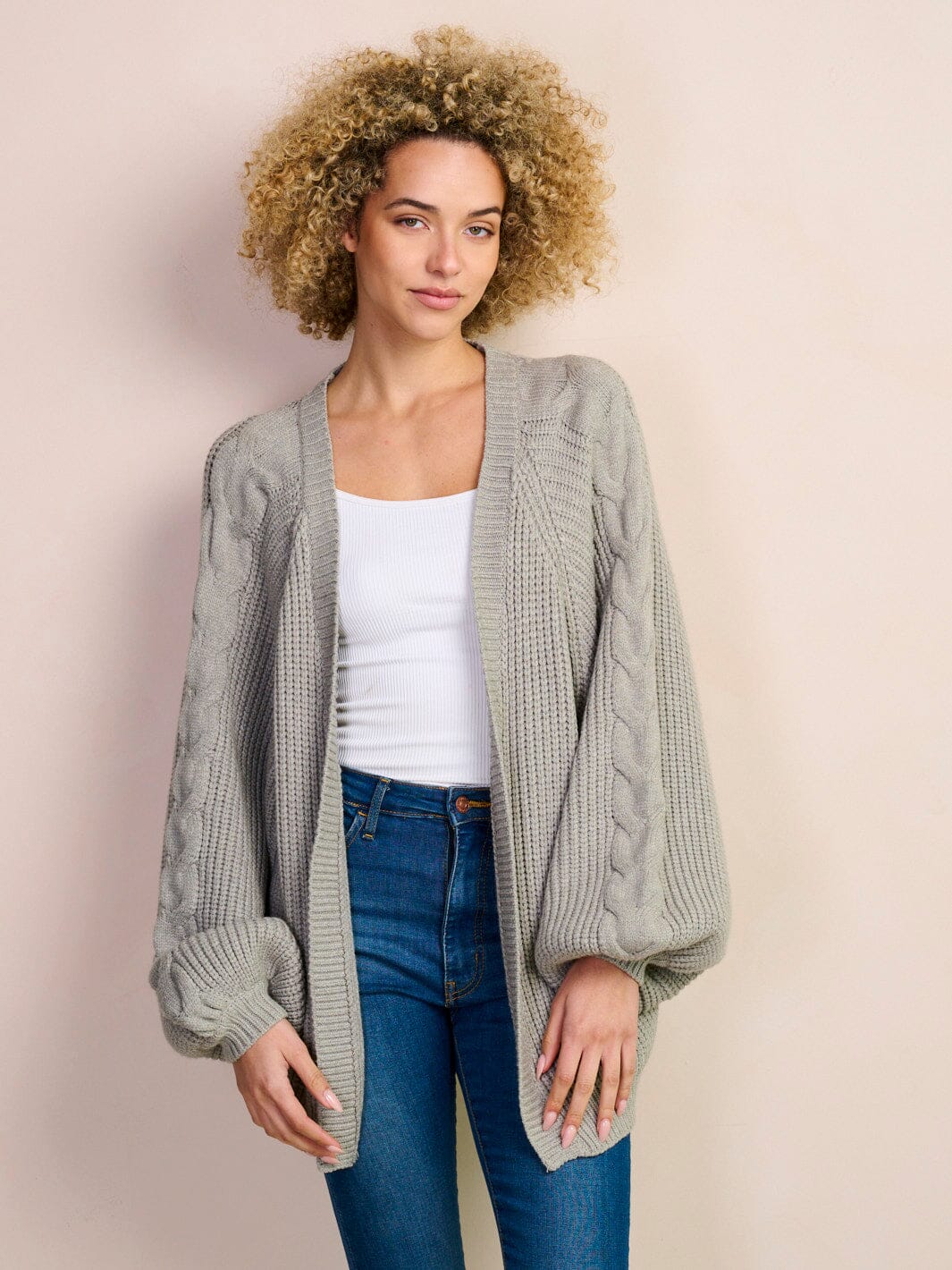 Charming Cable Knit Cardigan 8635 Final Sale