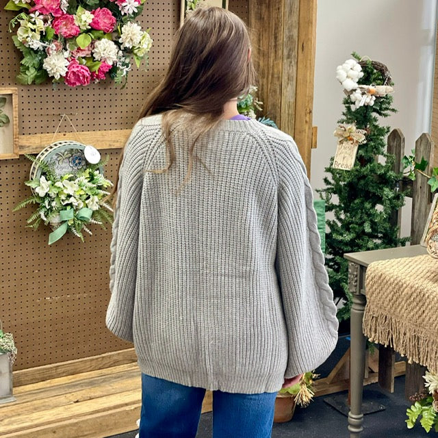Charming Cable Knit Cardigan 8635 Final Sale
